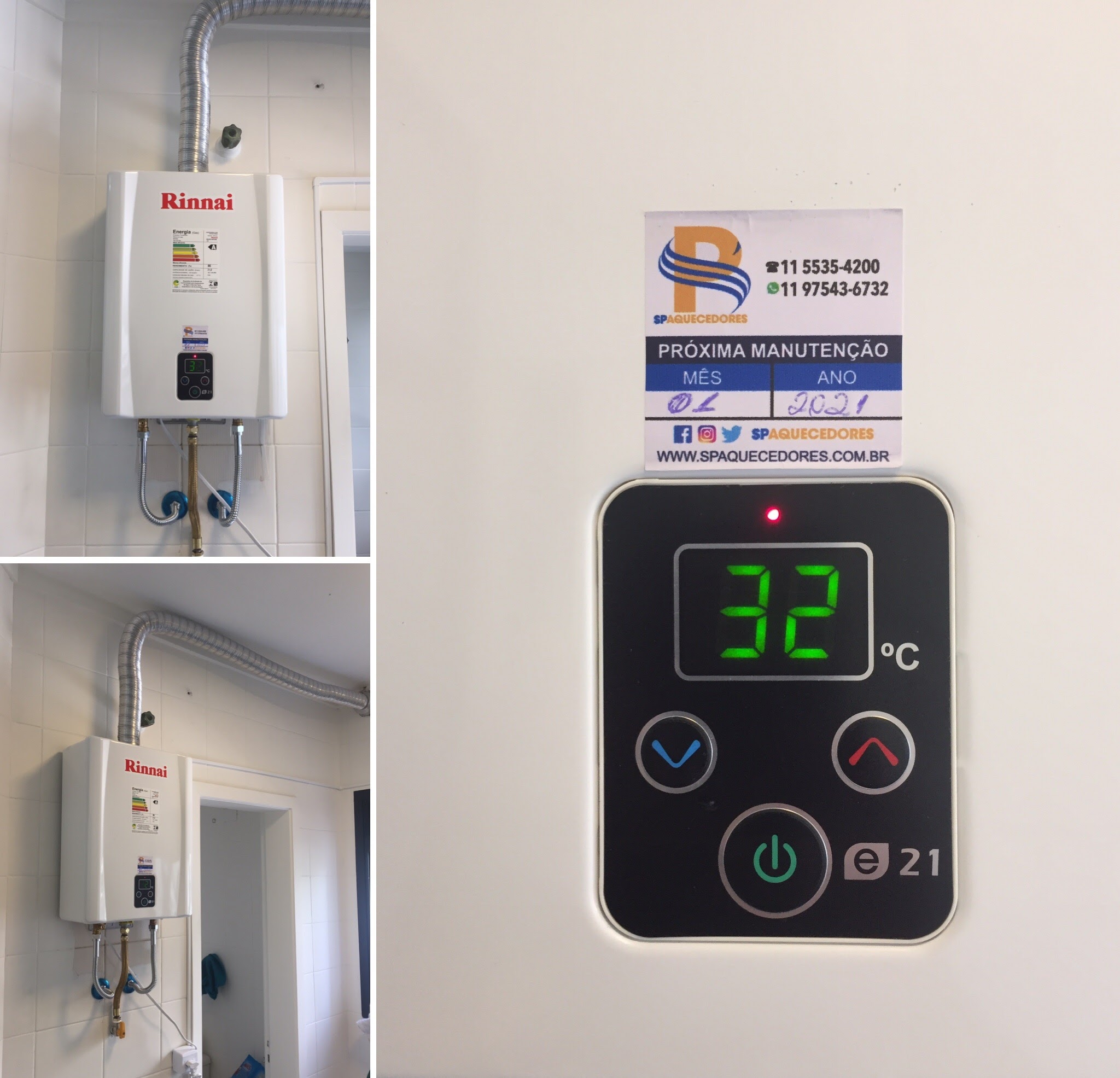 aquecedor a gas Rinnai REU-E211-FEH